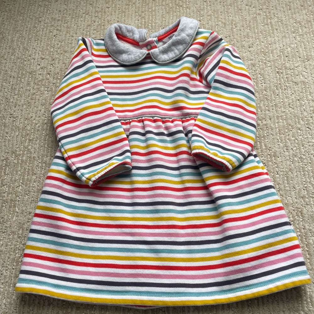 Baby Boden rainbow stripe dress